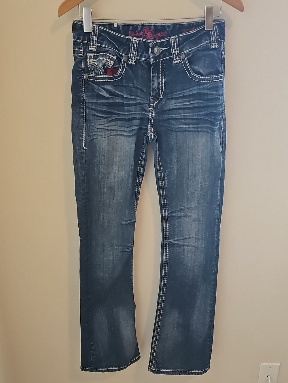 Rock and Roll Cowgirl Bootcut Jeans Womens 27 Medium Wash Blue Denim Size 27/4
